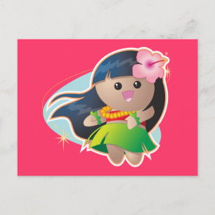 Cartão Postal Hula Girl