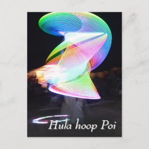 Cartão Postal Hula hoop Poi twirler