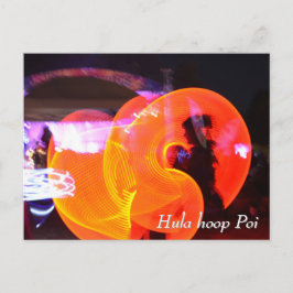 Cartão Postal Hula hoop Poi twirler