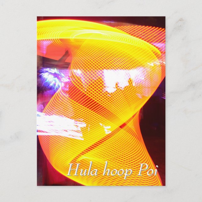 Cartão Postal Hula hoop Poi twirler (Frente)