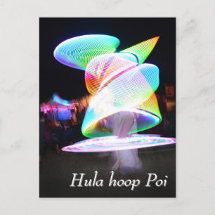 Cartão Postal Hula hoop Poi twirler