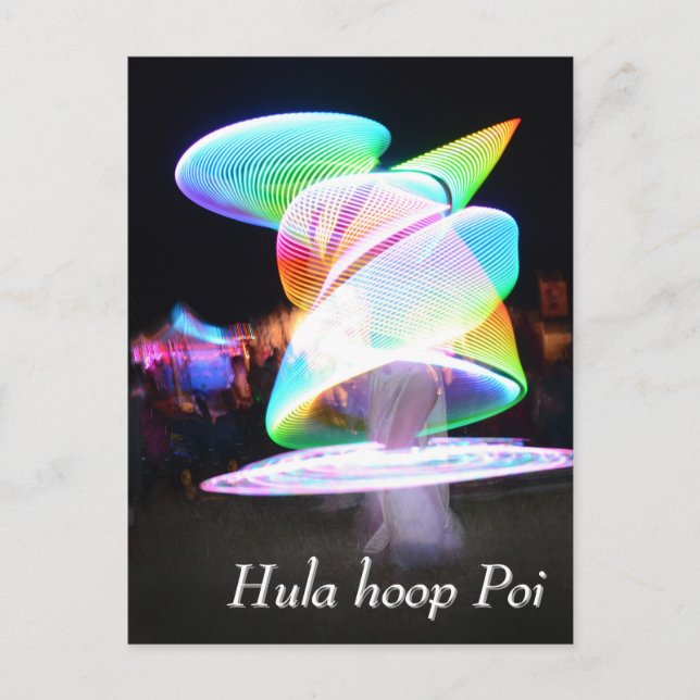 Cartão Postal Hula hoop Poi twirler (Frente)