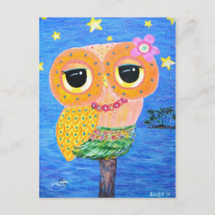 Cartão Postal Hula Hoot