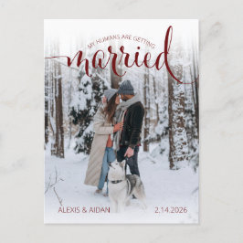 Cartão Postal Humanos Modernos se Casando Foto de Engajamento de