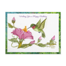 Hummingbird com flores