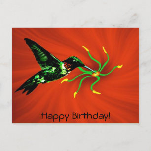 Cartão Postal Hummingbird do Paraíso