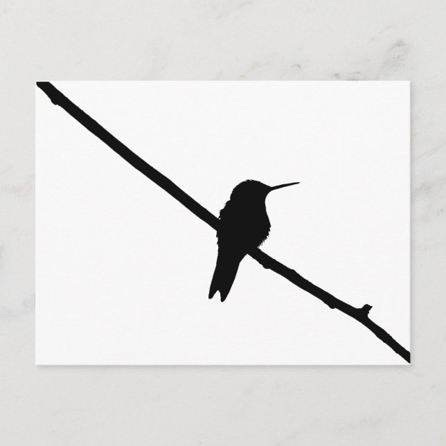Cartão Postal Hummingbird Silhouette (Frente)