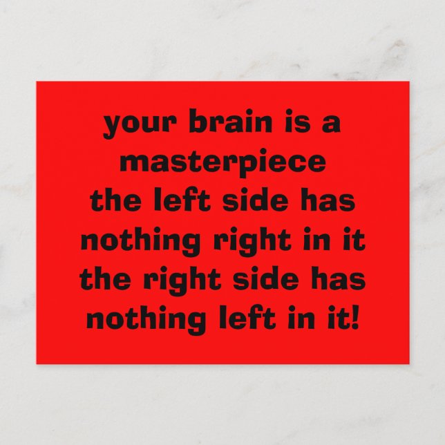 cartão postal humor (Frente)