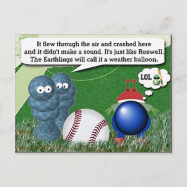 Cartão Postal humor alienígena (Frente)