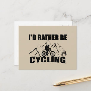 Cartão Postal Humor de Bicicleta de Montanha - Ciclismo Divertid