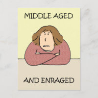 Humor de Cartoon da Senhora de Idade Média Grumpy