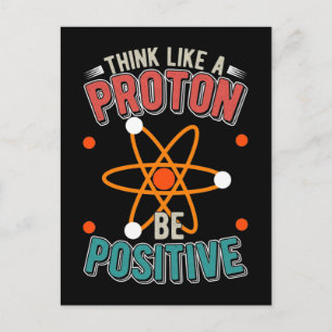 Cartão Postal Humor de Cientista de Prótons Físico Nerd