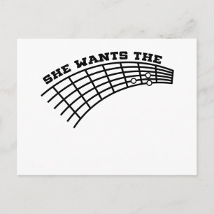 Cartão Postal humor de guitarra