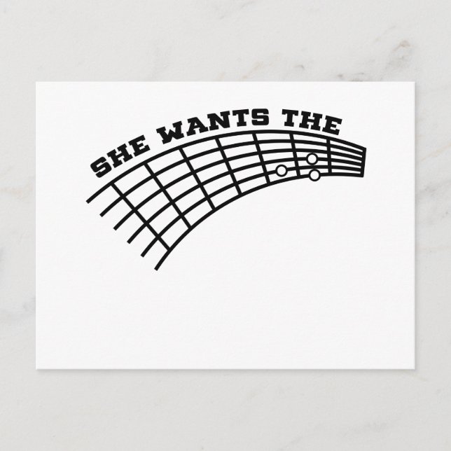 Cartão Postal humor de guitarra (Frente)