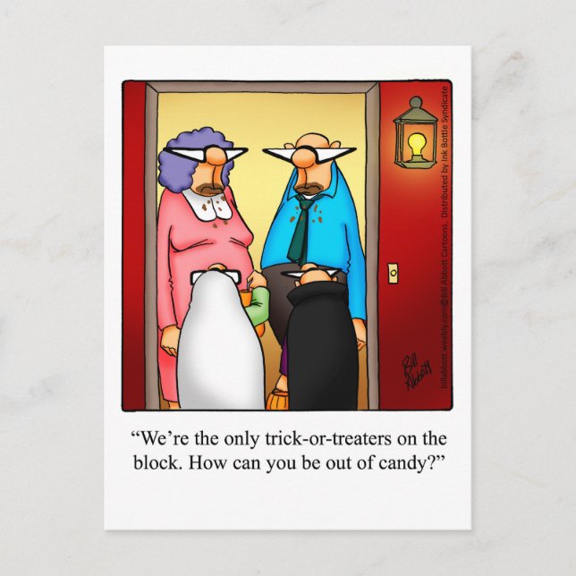 Cartão postal Humor de Halloween (Frente)