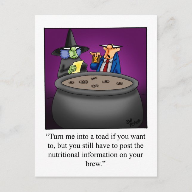 Cartão postal Humor de Halloween (Frente)