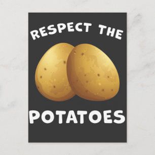 Cartão Postal Humor de Jardinagem Respeite as Batatas Jardineiro