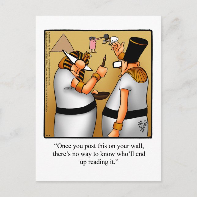 Cartão postal humor de mídia social "Espectickles" (Frente)