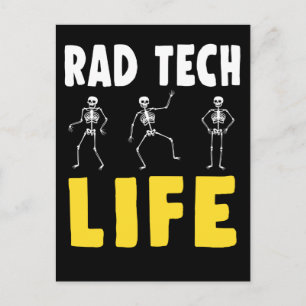 Cartão Postal Humor de Técnicos de Rad Skeletons Radiologia de R