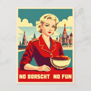 Cartão Postal Humor de Viagem Antigo Soviético URSS Guerra Fria 