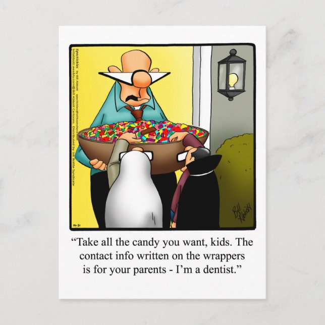 Cartão postal Humor do Dia de as Bruxas engraçado (Frente)