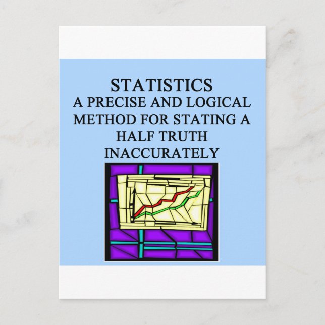 Cartão Postal humor estatístico de STATISTICS (Frente)