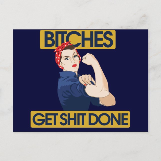 Cartão Postal Humor feminista engraçado (Frente)