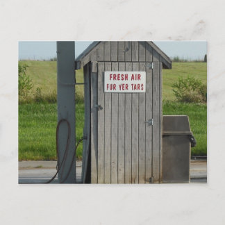 Cartão Postal Humor na estação de gás