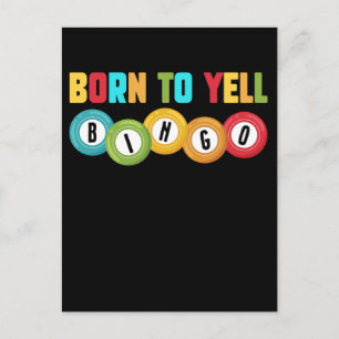 Cartão Postal Humor viciado em Bingo Engraçado do Jogador