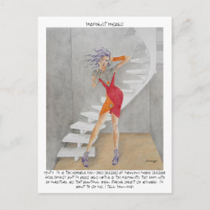 Cartão postal humorístico com arte original