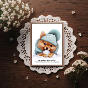 Cartão postal humorístico personalizável para qual