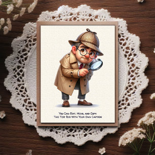 Cartão postal humorístico personalizável para qual