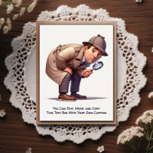 Cartão postal humorístico personalizável para qual
