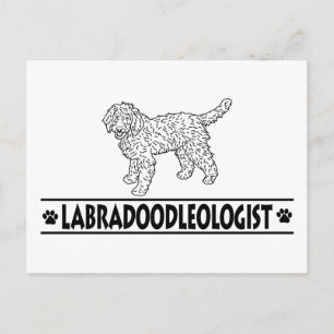 Cartão Postal Humorous Labradoodle