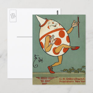 Cartão Postal Humpty Dumpty, Rima Tradicional da Mamãe Gansa