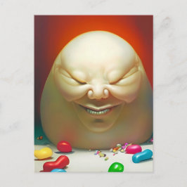 Cartão Postal Humpty Dumpty Tinha uma Grande Coleção de Jelly Be