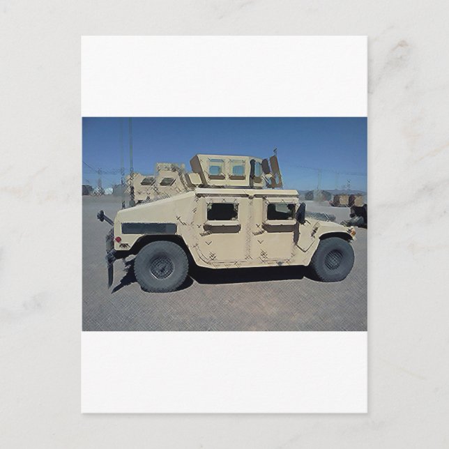 CARTÃO POSTAL HUMVEE ESTADOS UNIDOS MILITAR (Frente)