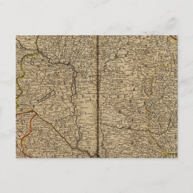 Cartão Postal Hungria e Romênia (Frente)