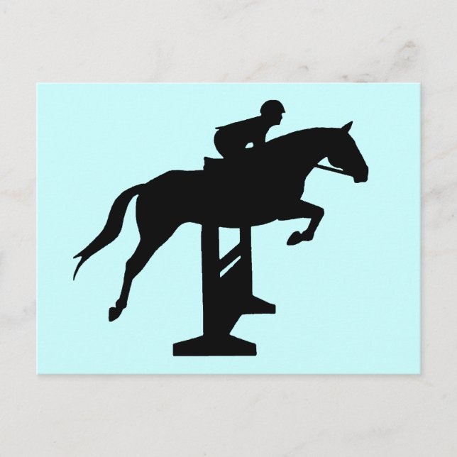 Cartão Postal Hunter Jumper Horse & Rider (Frente)