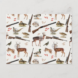 Cartão Postal Hunting Wildlife Outdoorsman Pattern