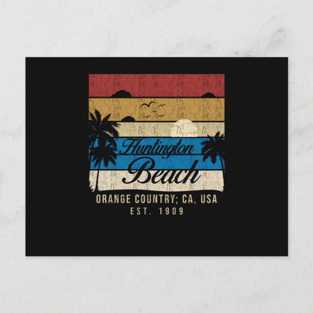 Cartão Postal Huntington Beach California (Frente)