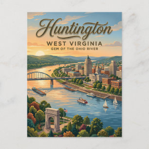 Cartão Postal Huntington, Virgínia Ocidental