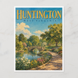 Cartão Postal Huntington West Virginia Ritter Park GeoSaga