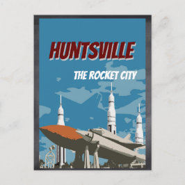 Cartão Postal Huntsville, AL Alabama Rocket Postcard