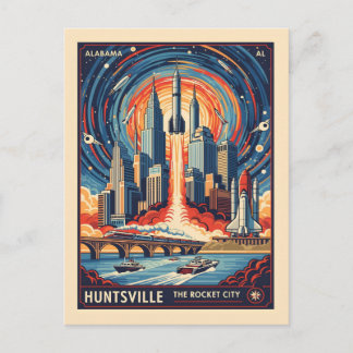 Cartão Postal Huntsville Alabama Rocket City Futuristic Space