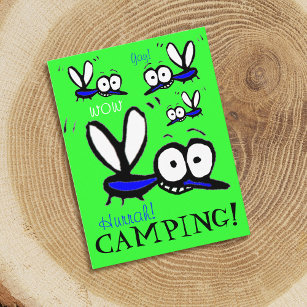 Cartão Postal Hurrah, mosquitos de acampamento engraçado no verã