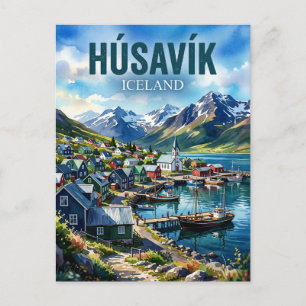 Cartão Postal Húsavík Islândia