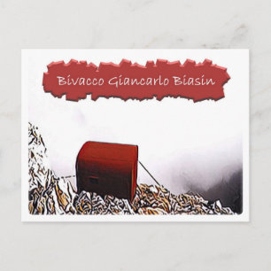 Cartão Postal Hut alpino Bivacco Giancarlo Biasin - Dolomi -