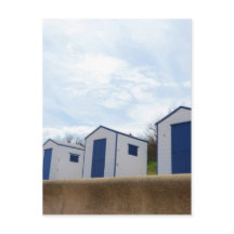 Huts De Praia Azul E Branco
