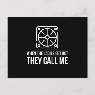 Cartão Postal Hvac Engraçado Quando As Senhoras Ficam Quentes Me